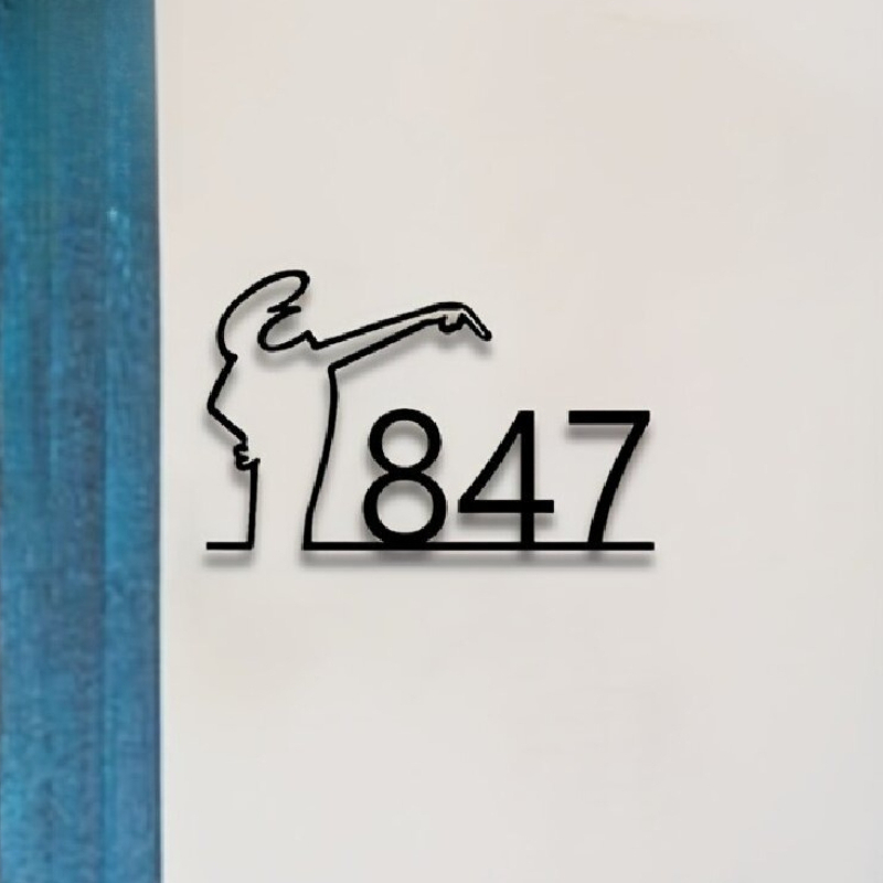 Home Decor Nearby - Tabliczka z numerem domu na zamówienie,