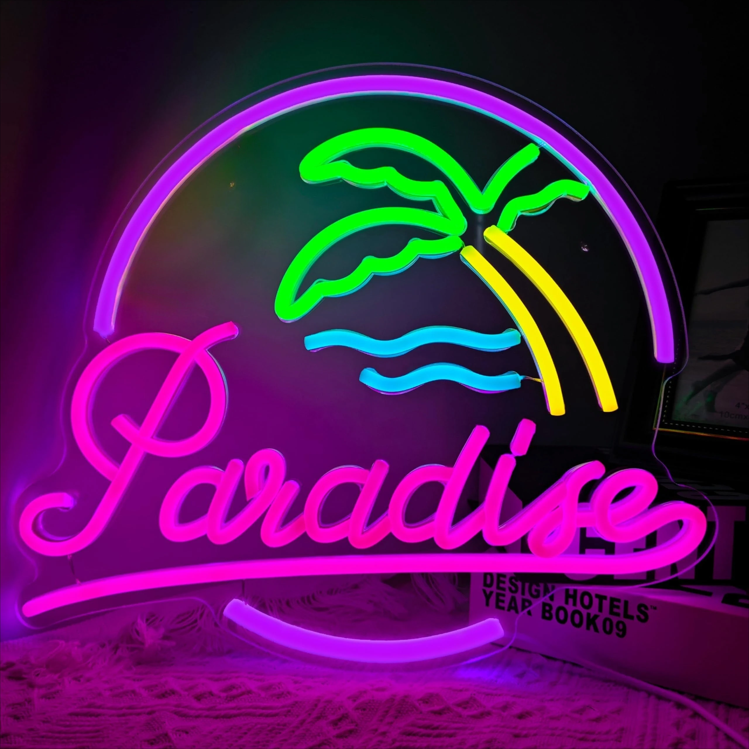 Home Decor Nearby - Aloha Paradise LED Neonowy Znak Świetlny