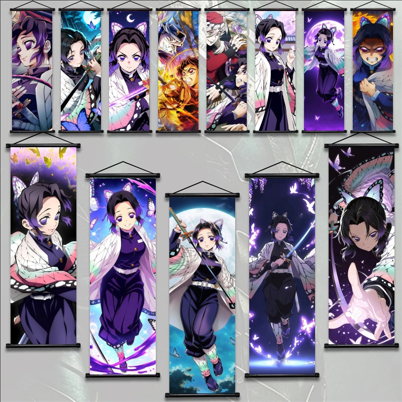 Home Decor Wall Pictures - Shinobu Kocho Demon Slayer Artystyczny Zwoj