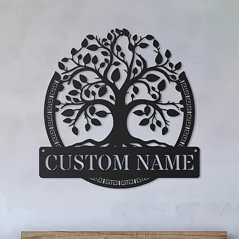 Home Decor Inspo - Metalowa dekoracja ścienna z motywem Drzewa