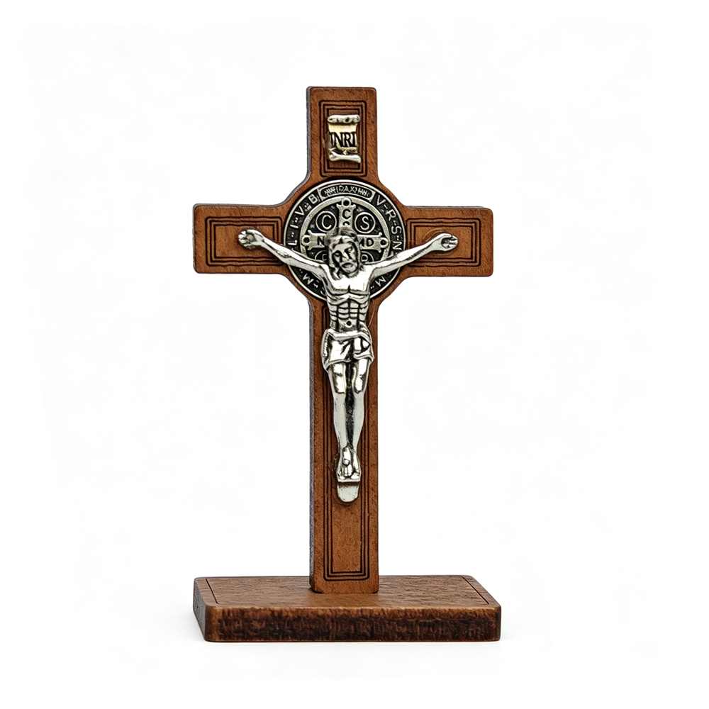 Home Decor Nz - Krzyż stojący św. Benedykta z podstawą,