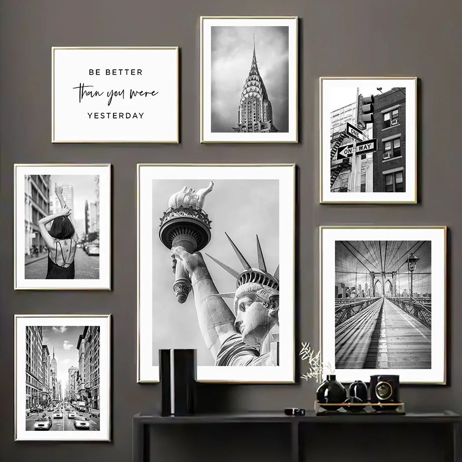 Home Decor New York - (Bez ramy) Nowojorska Statua Wolności, Most