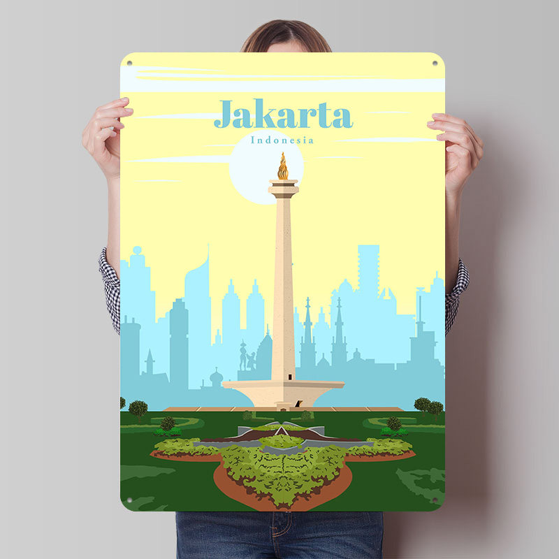 Home Decor Jakarta - Podróż do Dżakarty Drukowanie Plakatów Personalizowane
