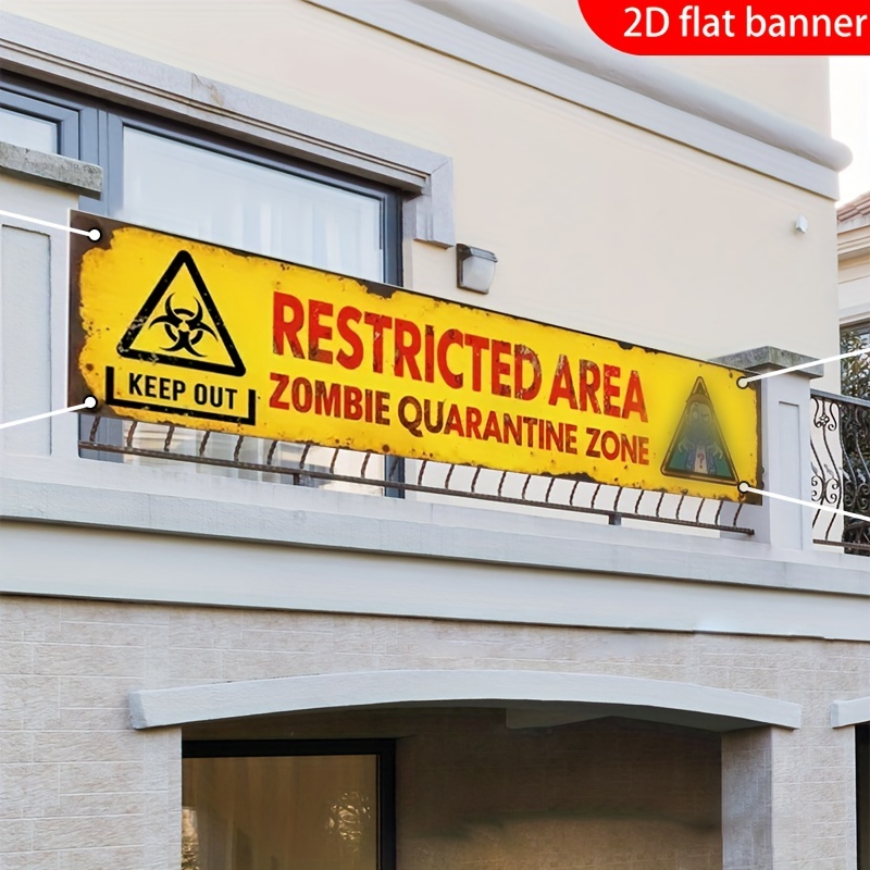 Home Decor Nearby - Baner ostrzegawczy strefy kwarantanny z motywem