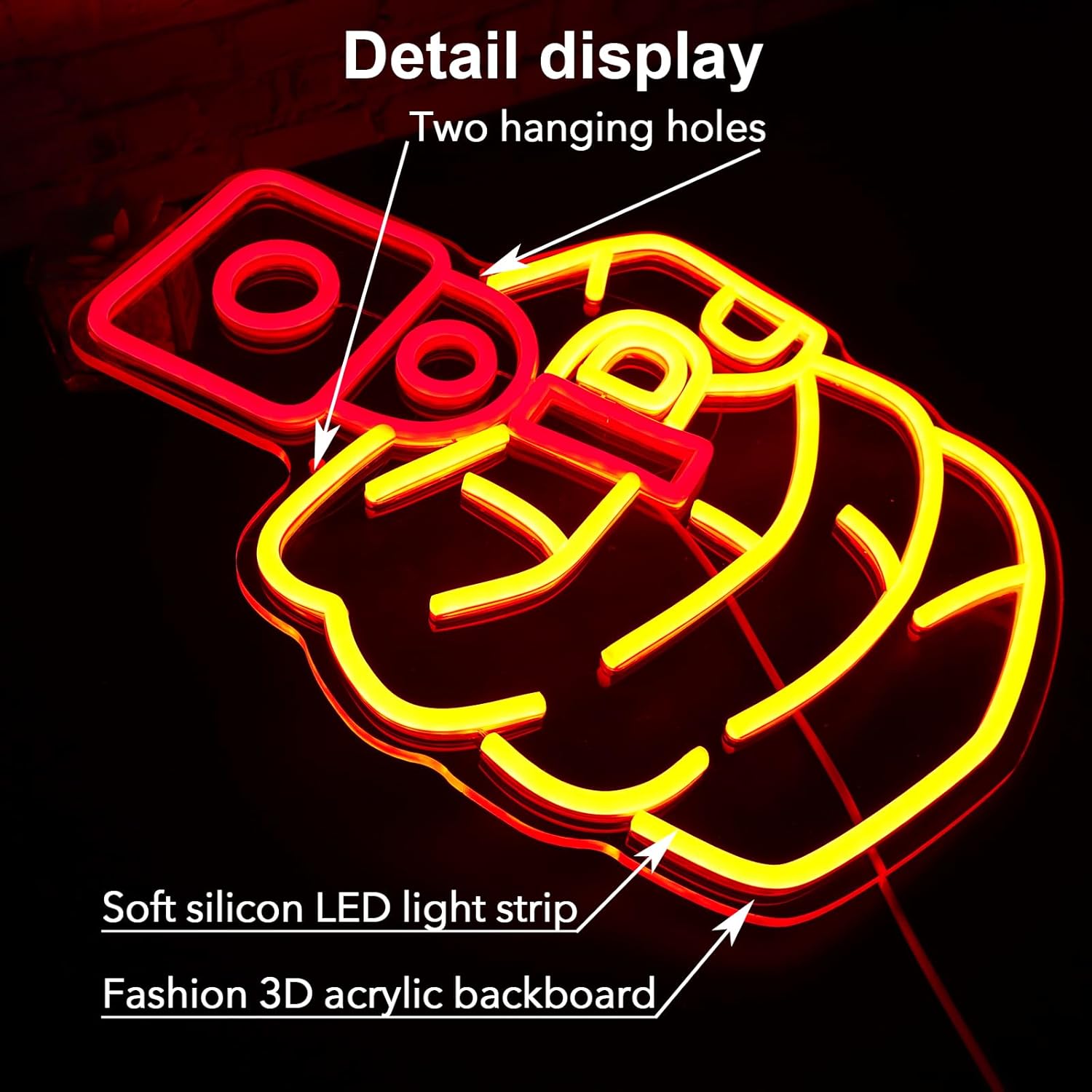 Neonowy znak Mic Fist, dekorac – Home Decor Nearby recenzja i cena