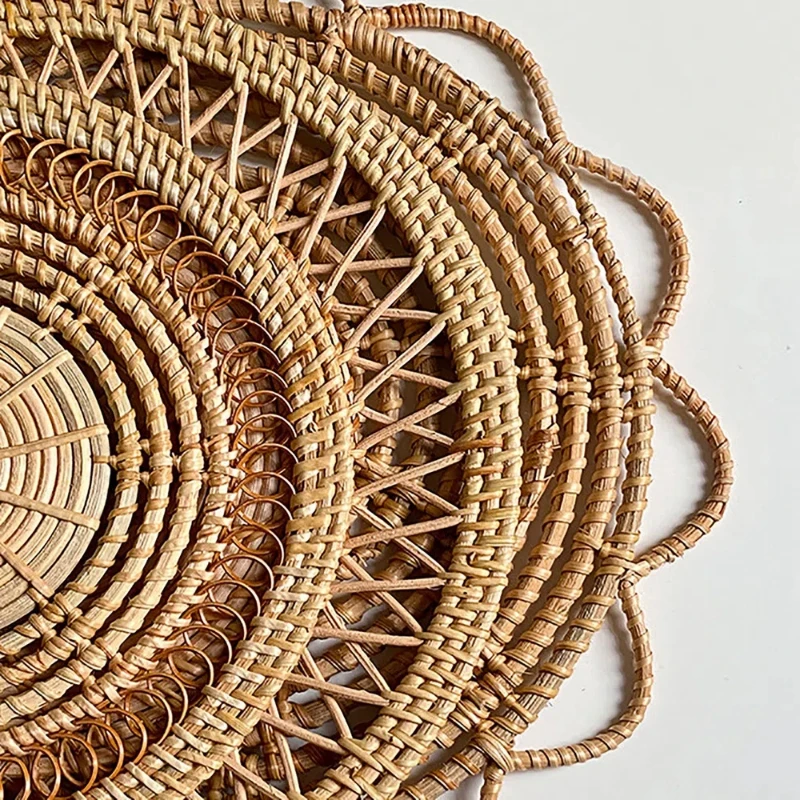 Okrągła wiklinowa taca, rattan – Rattan Plant Basket recenzja i cena
