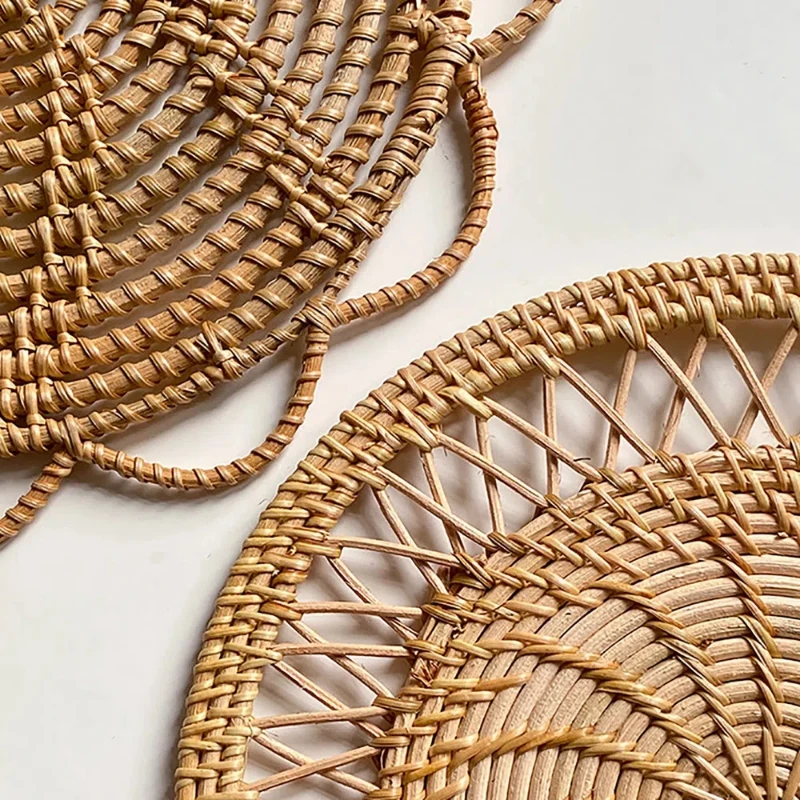 Okrągła wiklinowa taca, rattan – Rattan Plant Basket recenzja i cena