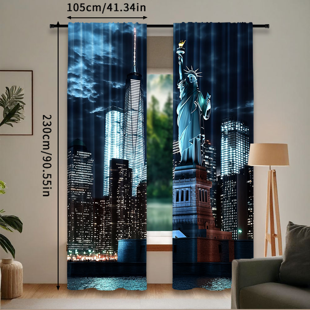 2 szt. Zasłony Statua Wolności – Home Decor New York recenzja i cena