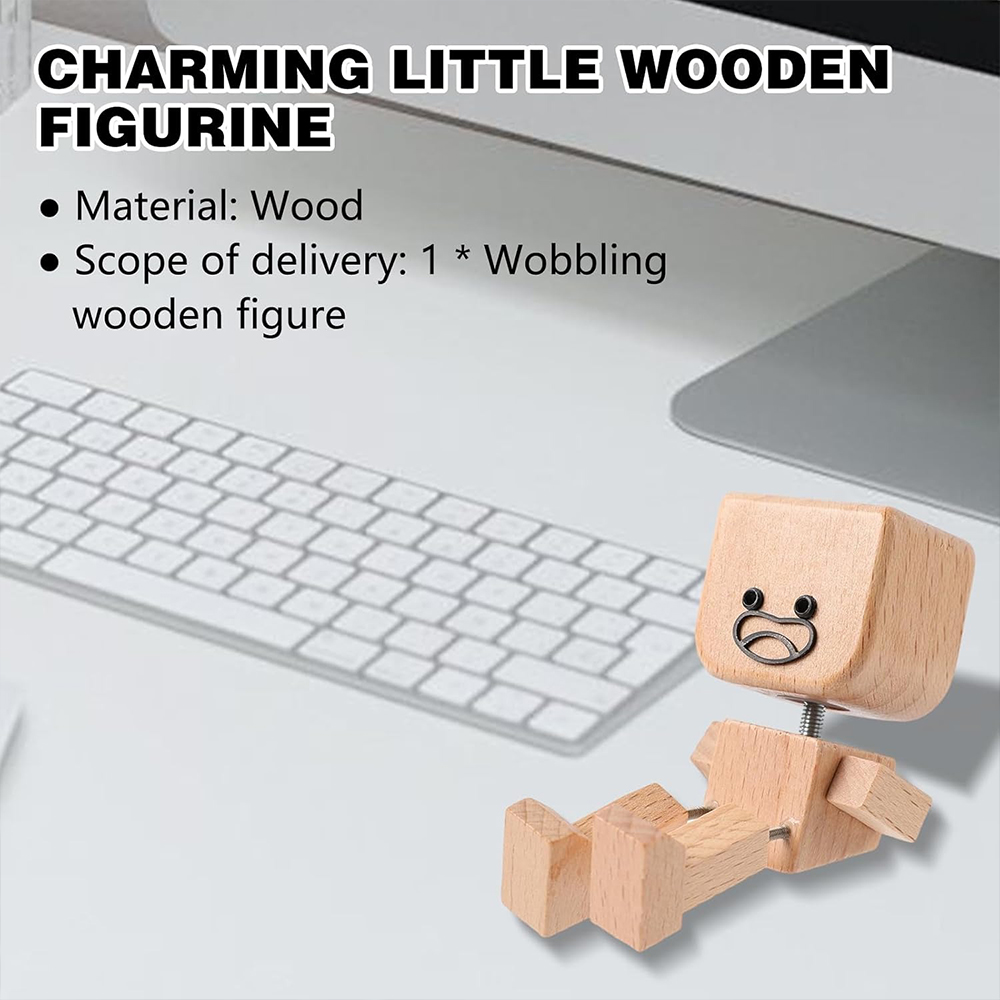 Drewniana figurka trzęsącego s – Home Decor Emoji recenzja i cena