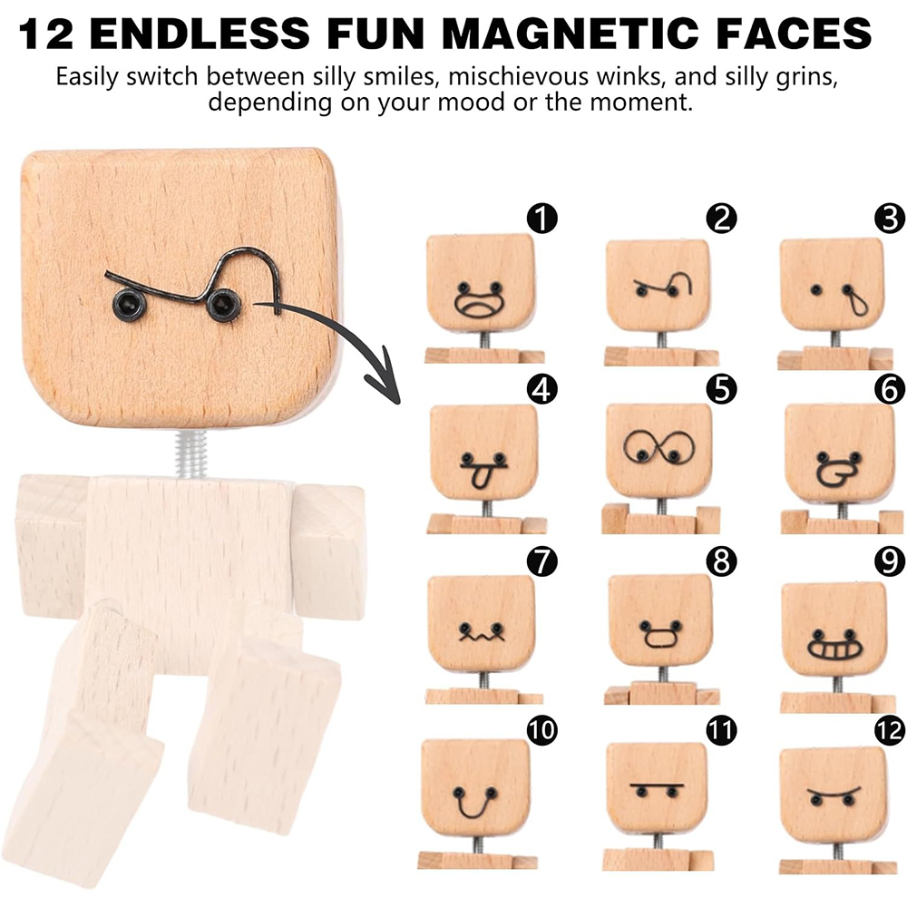 Drewniana figurka trzęsącego s – Home Decor Emoji recenzja i cena