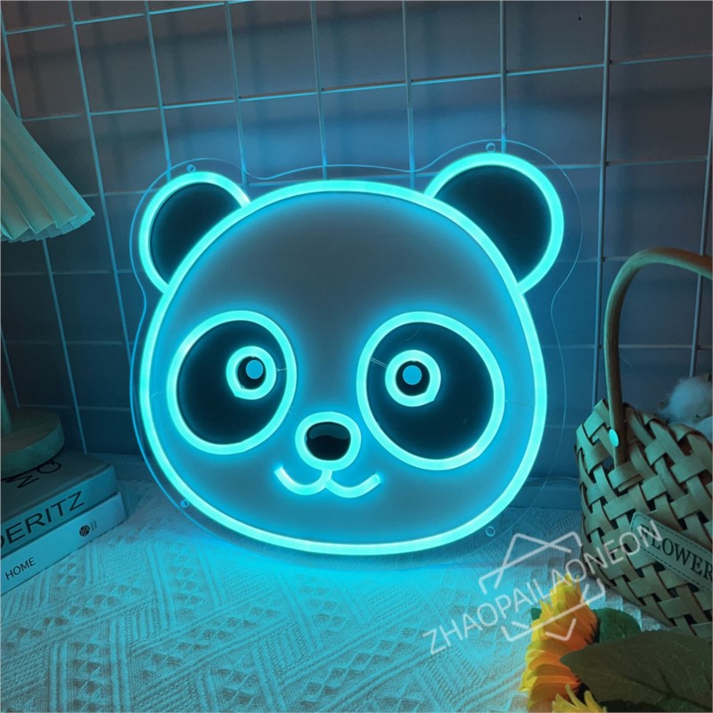 Panda Neon Sign Cute Bear LED  – Home Decor Nearby recenzja i cena