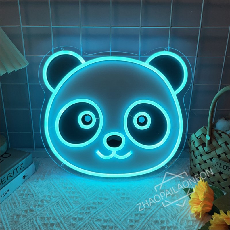Panda Neon Sign Cute Bear LED  – Home Decor Nearby recenzja i cena