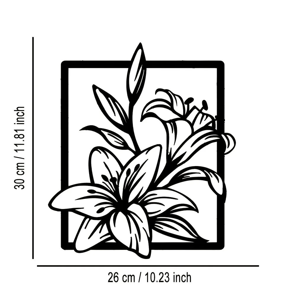 Metalowa Lilia 3D - ażurowa de – Home Decor Etsy recenzja i cena