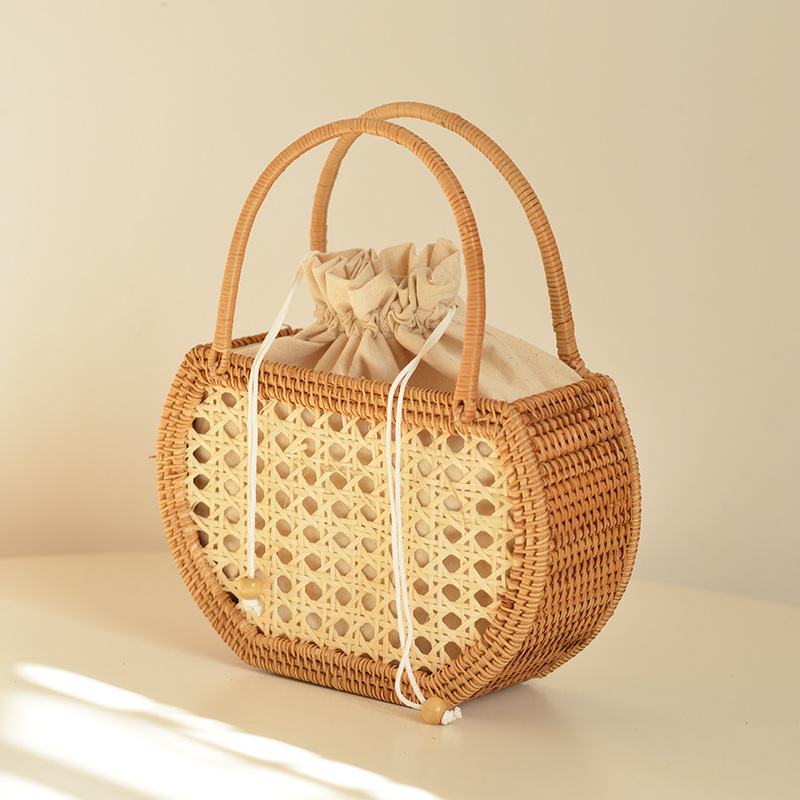 Casual Hollow Rattan Basket Ba – Rattan Plant Basket recenzja i cena