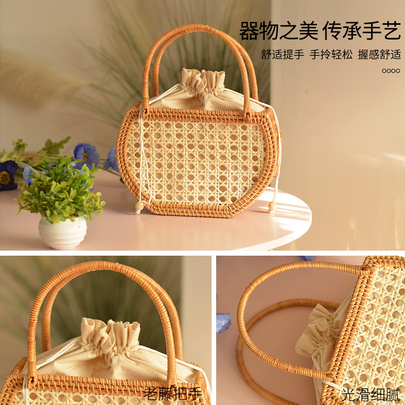 Casual Hollow Rattan Basket Ba – Rattan Plant Basket recenzja i cena