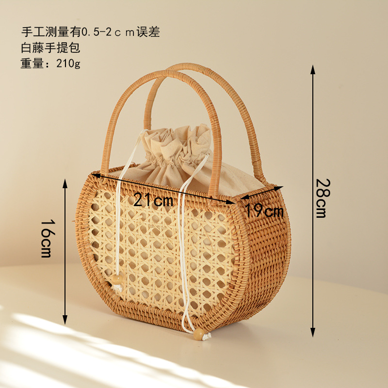 Casual Hollow Rattan Basket Ba – Rattan Plant Basket recenzja i cena