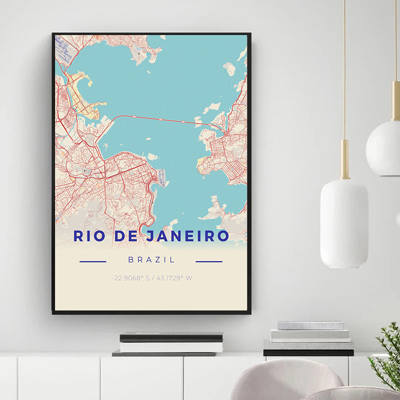 Klasyczne mapy miejskie Podróż – Home Decor New York recenzja i cena