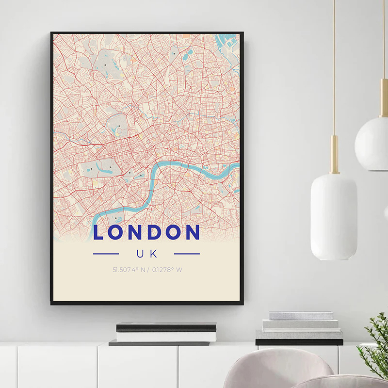 Klasyczne mapy miejskie Podróż – Home Decor New York recenzja i cena