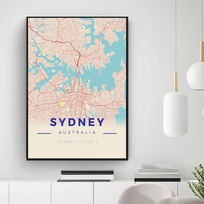 Klasyczne mapy miejskie Podróż – Home Decor New York recenzja i cena