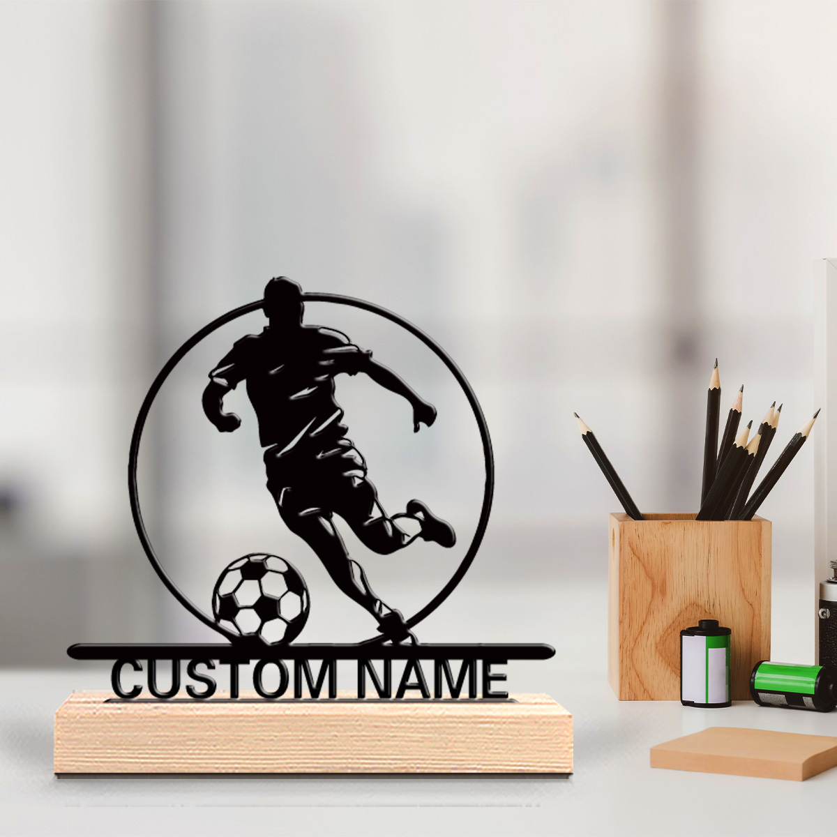 Metalowa statuetka piłkarza z  – Home Decor Mod recenzja i cena