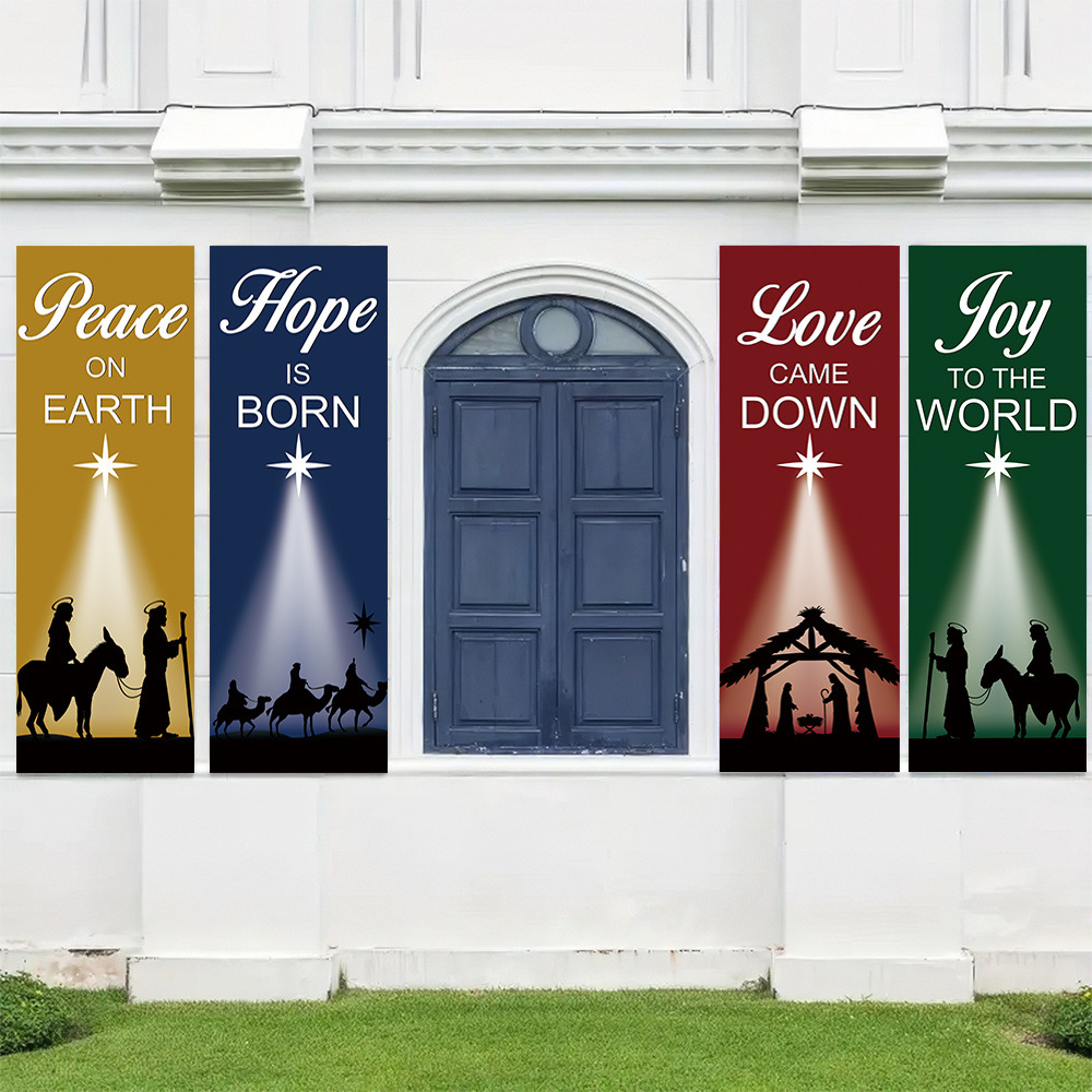 4-częściowe banery świąteczne  – Home Decor Location recenzja i cena