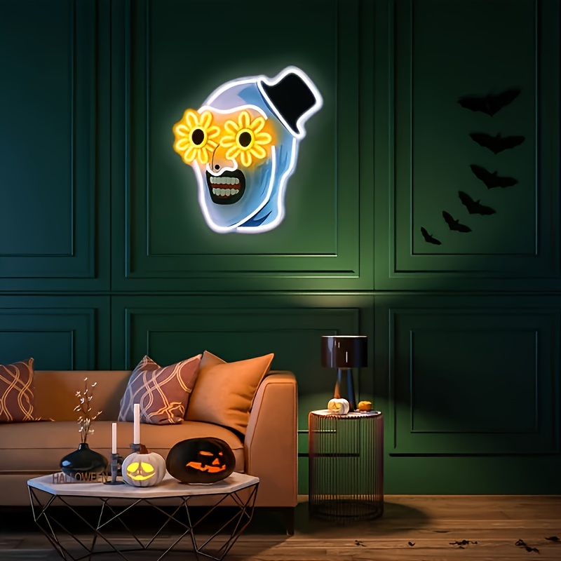 Neonowy znak z głową klauna-du – Home Decor Nearby recenzja i cena