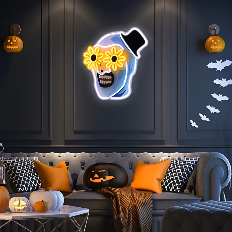 Neonowy znak z głową klauna-du – Home Decor Nearby recenzja i cena