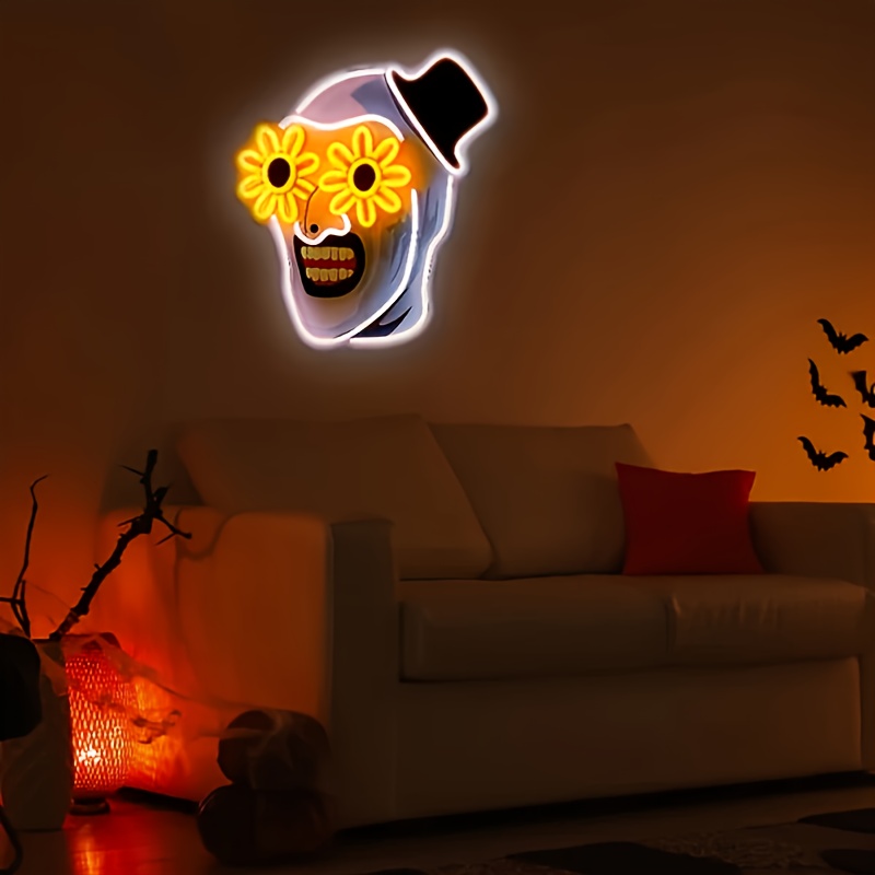 Neonowy znak z głową klauna-du – Home Decor Nearby recenzja i cena