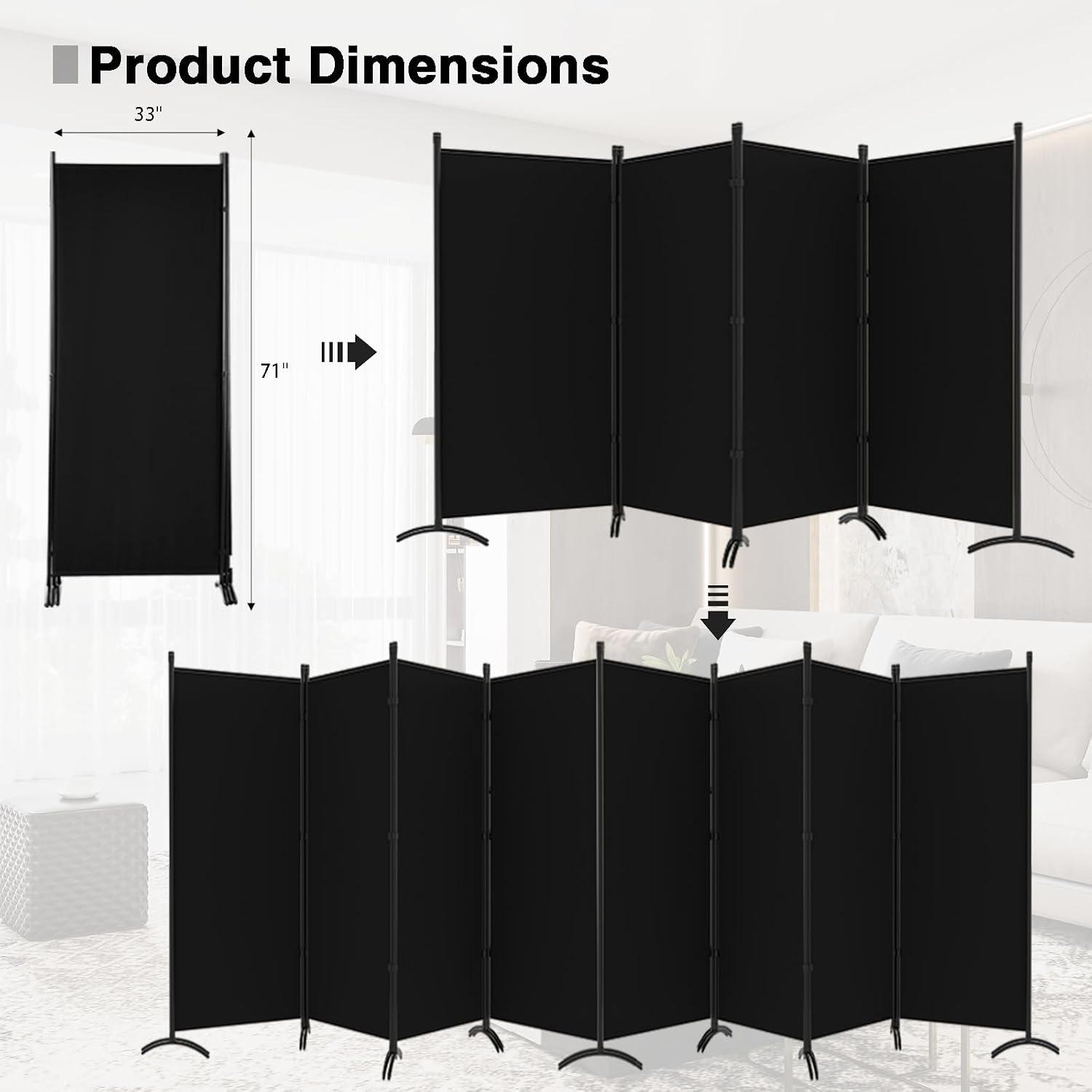 Parawan pokojowy - składane śc – Room Divider Screen recenzja i cena