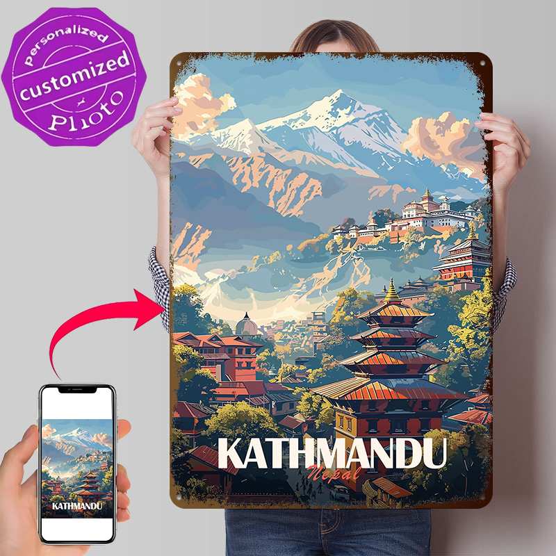 Plakat z widokiem na miasto Ka – Home Decor Kathmandu recenzja i cena