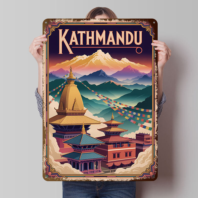 Plakat z grafiką podróżniczą K – Home Decor Kathmandu recenzja i cena