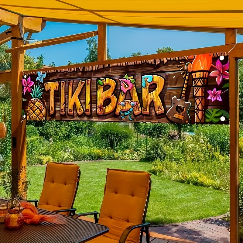 Baner do baru Tiki, tropikalny – Home Decor Nearby recenzja i cena