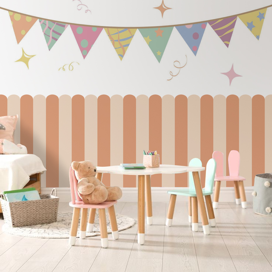 Wielokolorowa pionowa tapeta w – Home Decor Game recenzja i cena